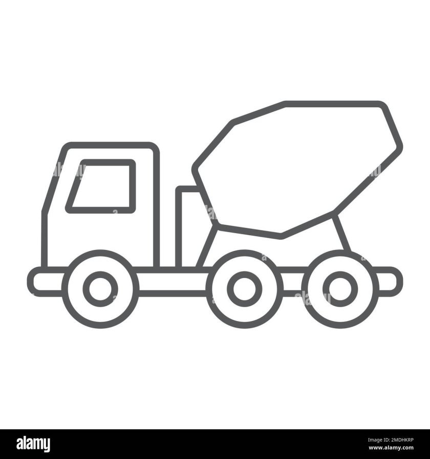 Исудзу бетономешалка вектор