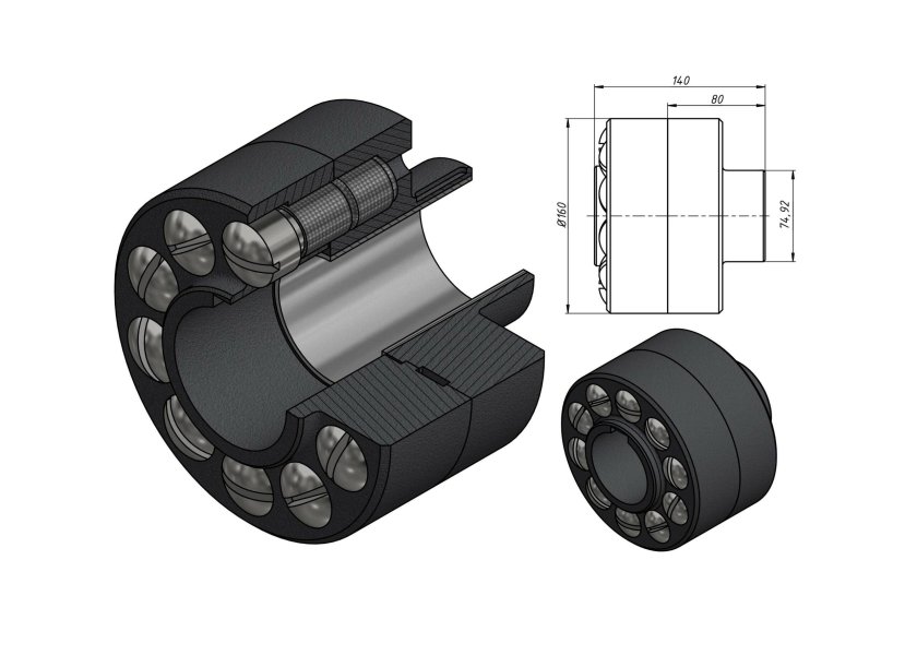 Предохранительная муфта со срезным штифтом