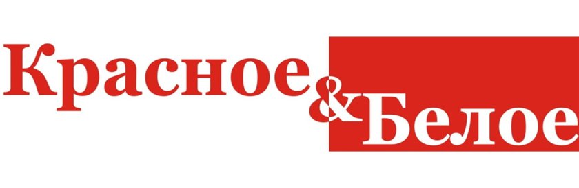 Красное и белое логотип