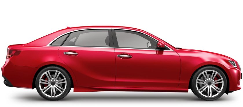 Машина на белом фоне