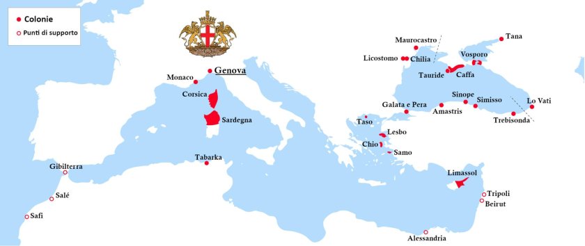 Генуя 15 век карта