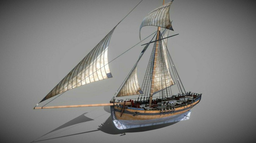 Куттер — одномачтовый парусный корабль