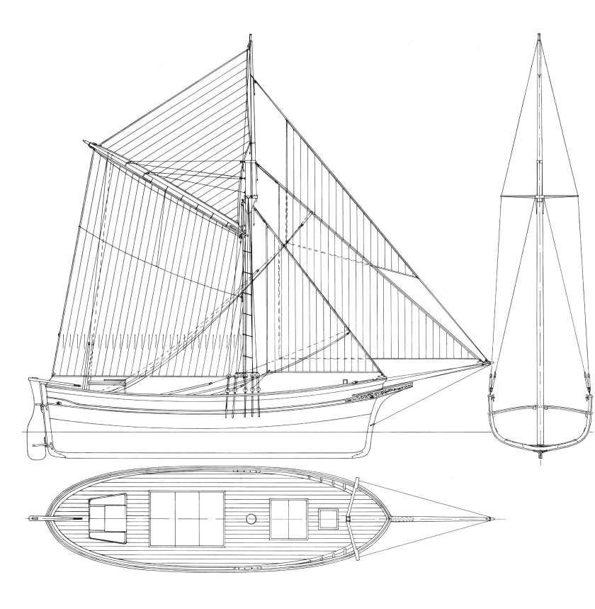 Парусное вооружение баркентины
