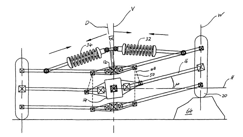 Tilting Reverse Trike схема подвески