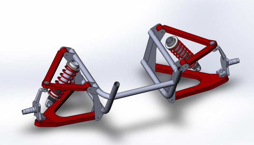 Задняя трехрычажная подвеска багги