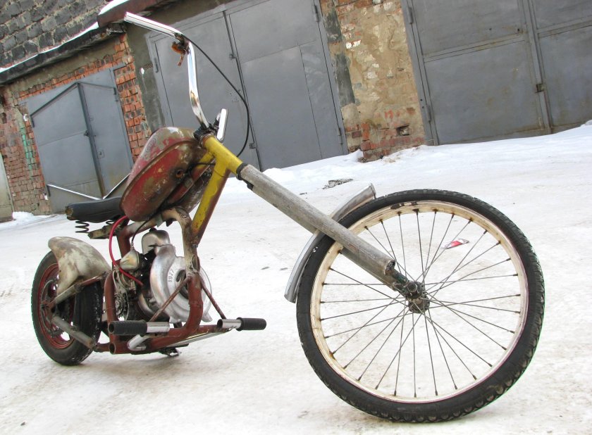 Мопед Карпаты с мотором от бензопилы Дружба 4