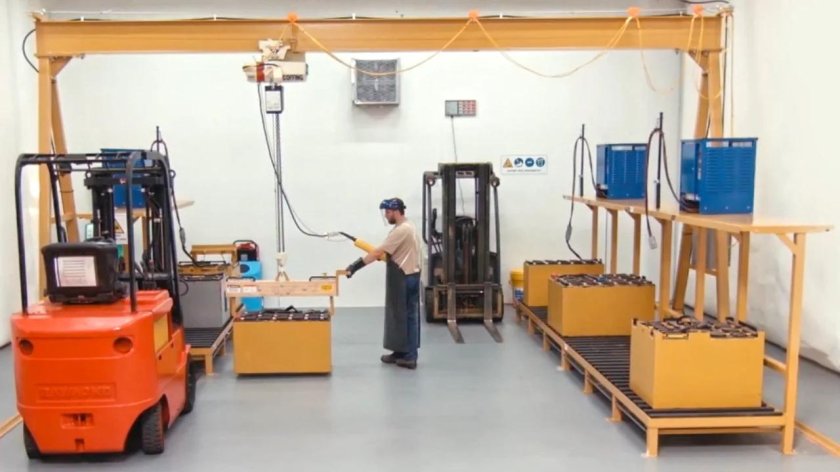 Помещение для зарядки аккумуляторов электропогрузчиков