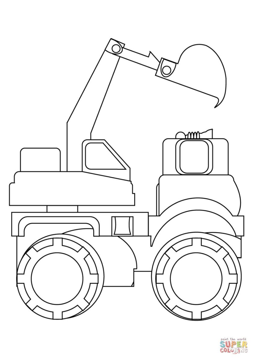 Строительные машины / раскраска