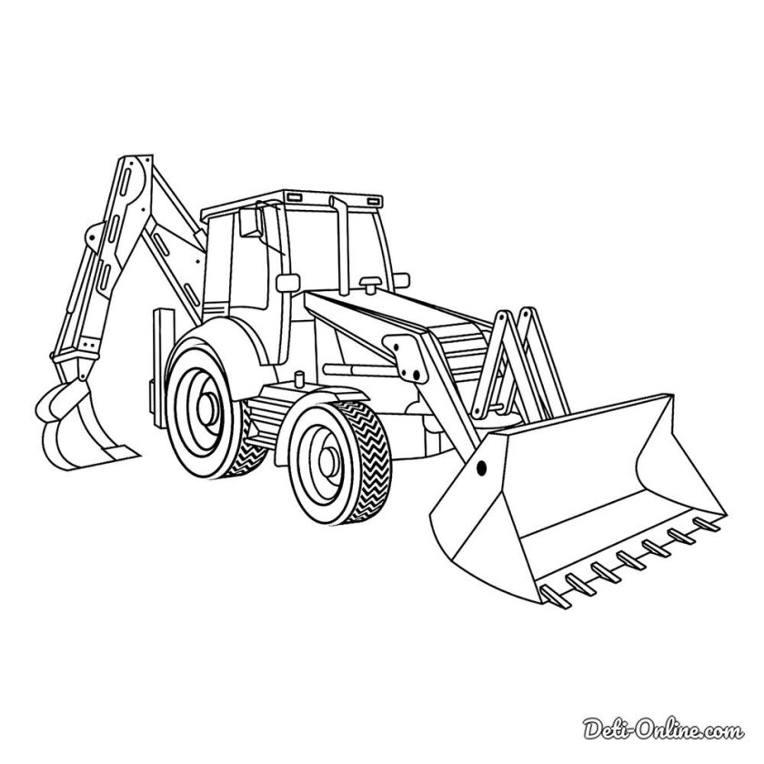Трактор разукрашка погрузчик