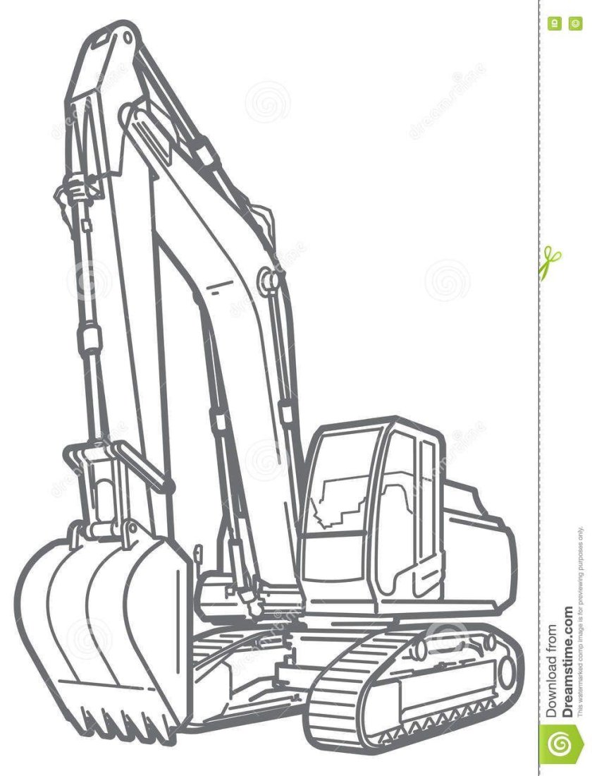 Экскаватор контур