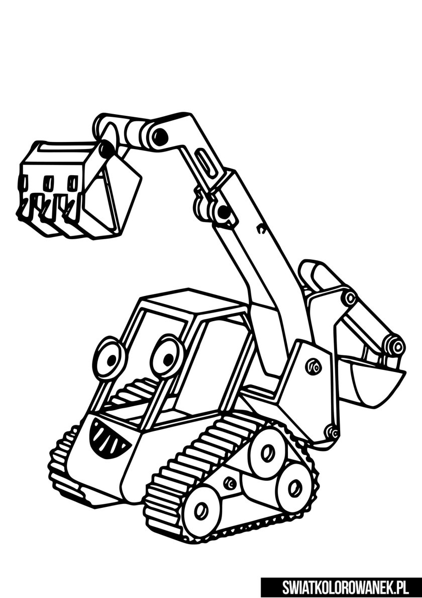 Раскраски Боб Строитель экскаватор
