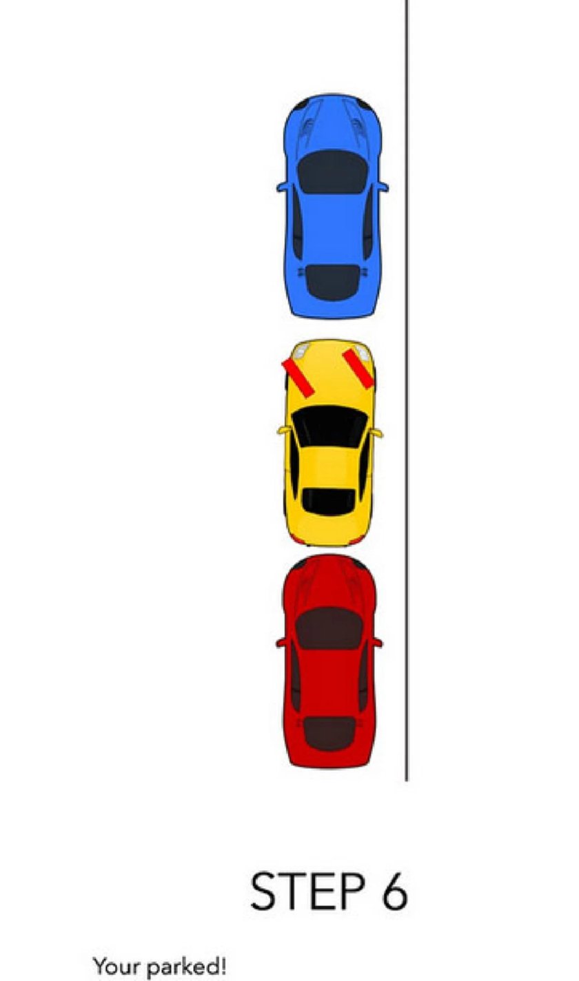 Параллельная парковка задним ходом между двумя автомобилями