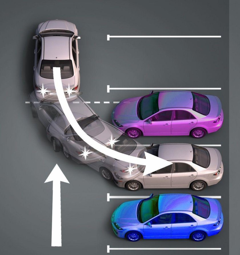 Парковка 90 градусов задним ходом