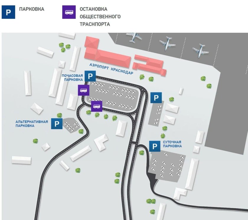 Схема аэропорта Краснодар