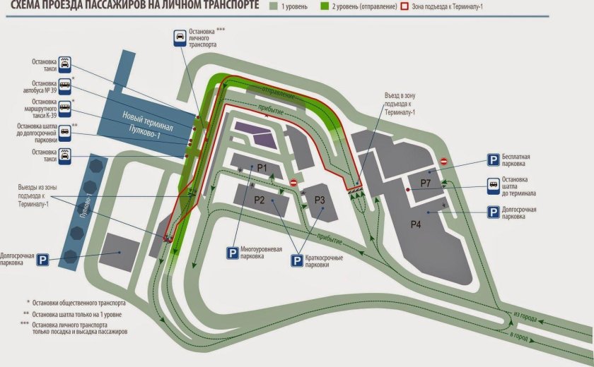 Схема аэропорта Пулково Санкт-Петербург