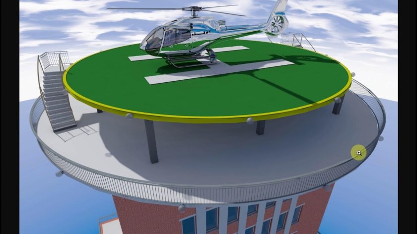 Вертолетная площадка на крыше