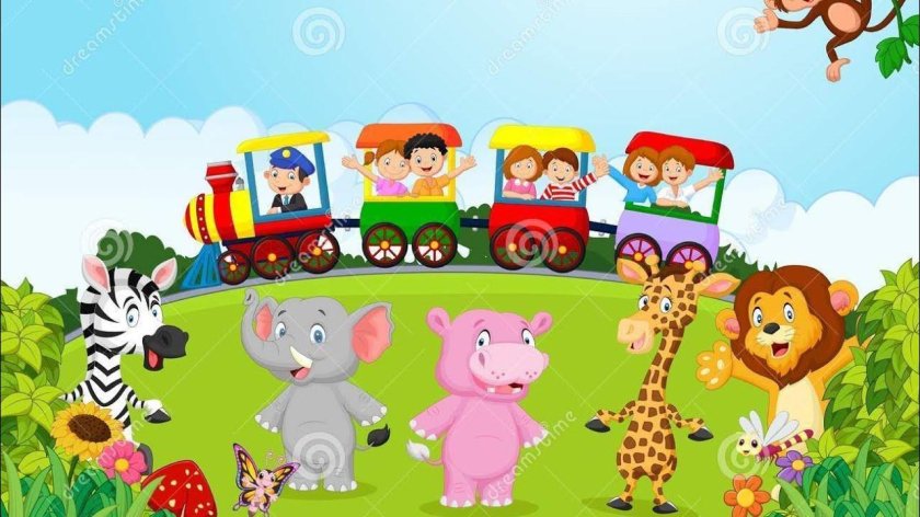 Паровозик со зверями