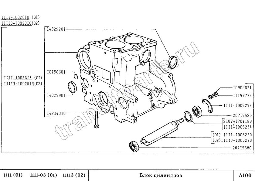Блок цилиндров Ока 11113