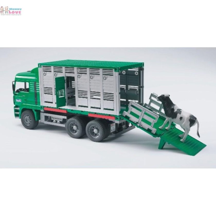 Грузовик man для перевозки животных Bruder