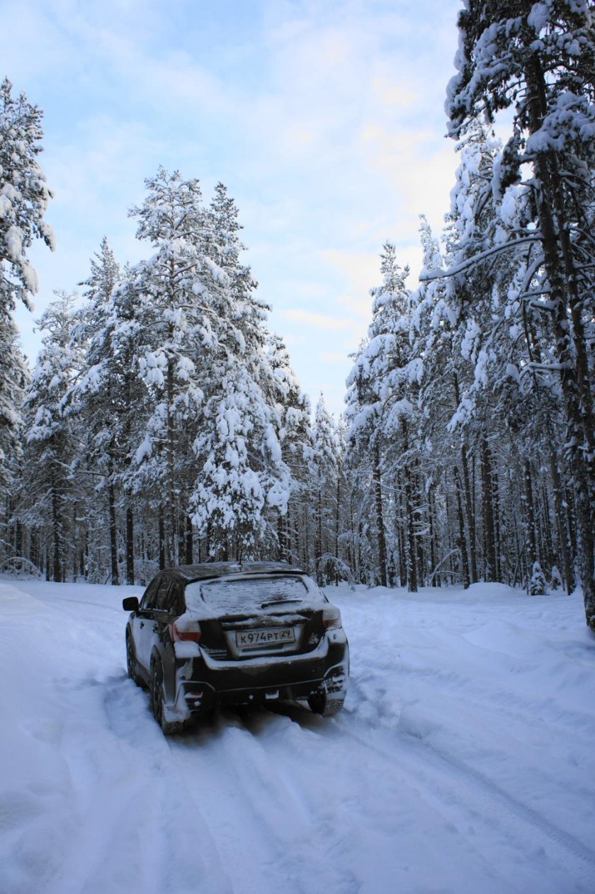 Машина зимой