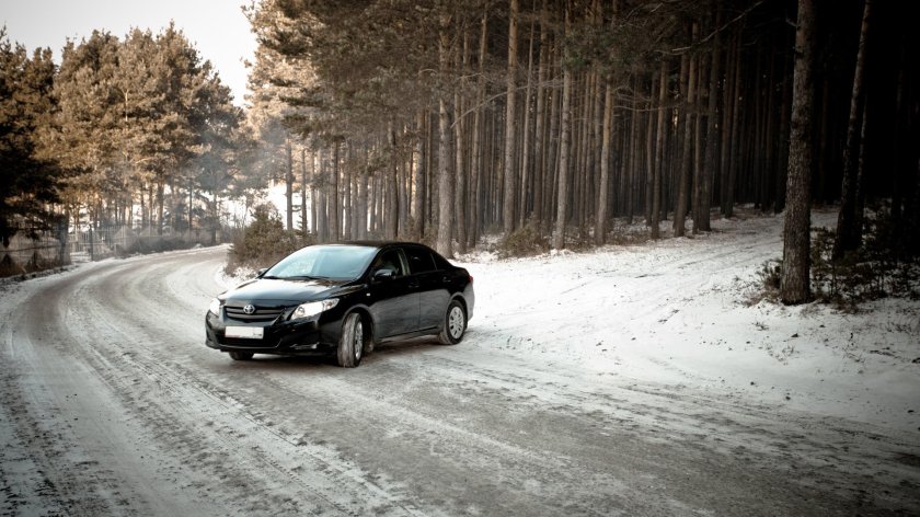 Тойота Королла зимой