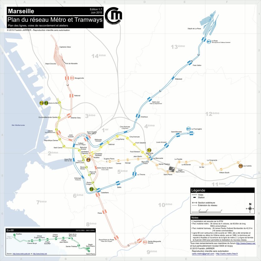 Метро Марселя схема