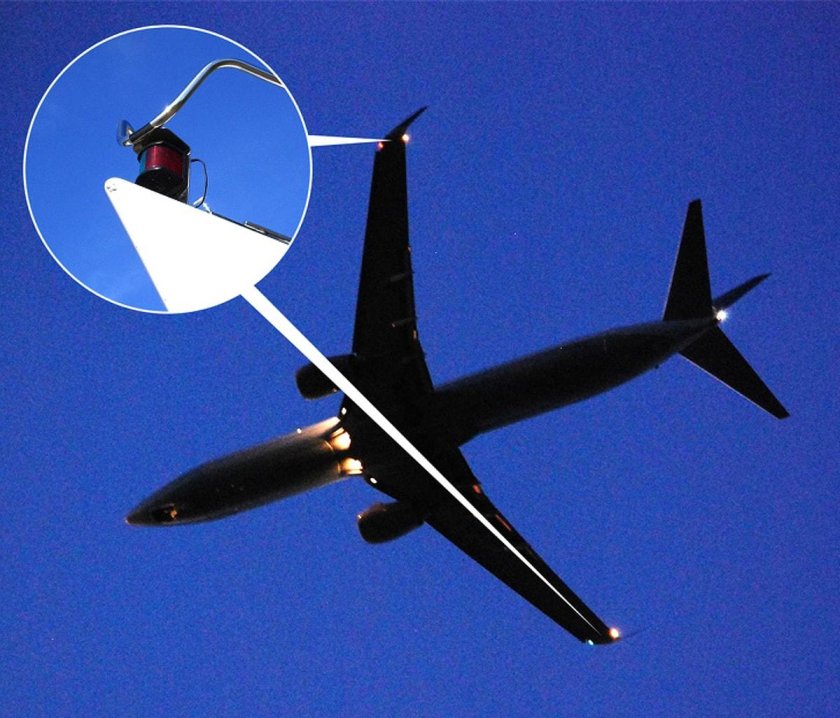 Навигационные огни самолета