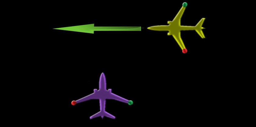 Сигнальные огни самолета