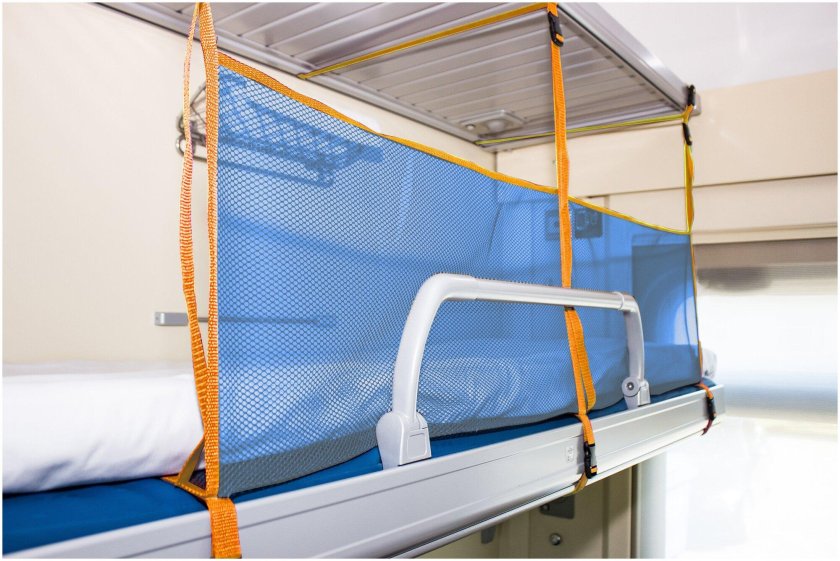 Бортик для верхней полки в поезде