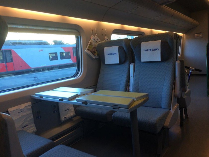 Электропоезд Аллегро салон