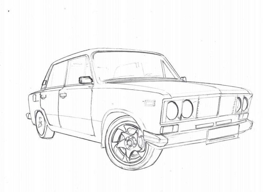 ВАЗ 2107 рисунок