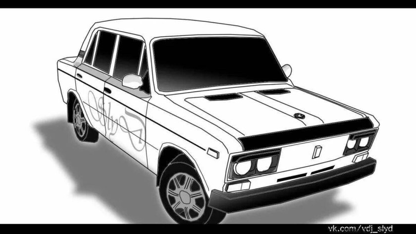 Раскраска Жигули ВАЗ 2106