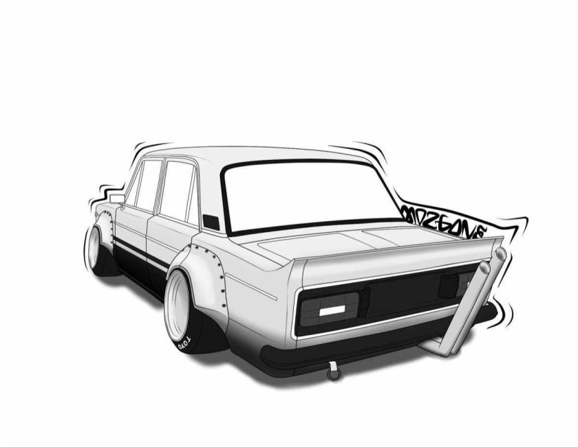 ВАЗ-2107 JDM сбоку