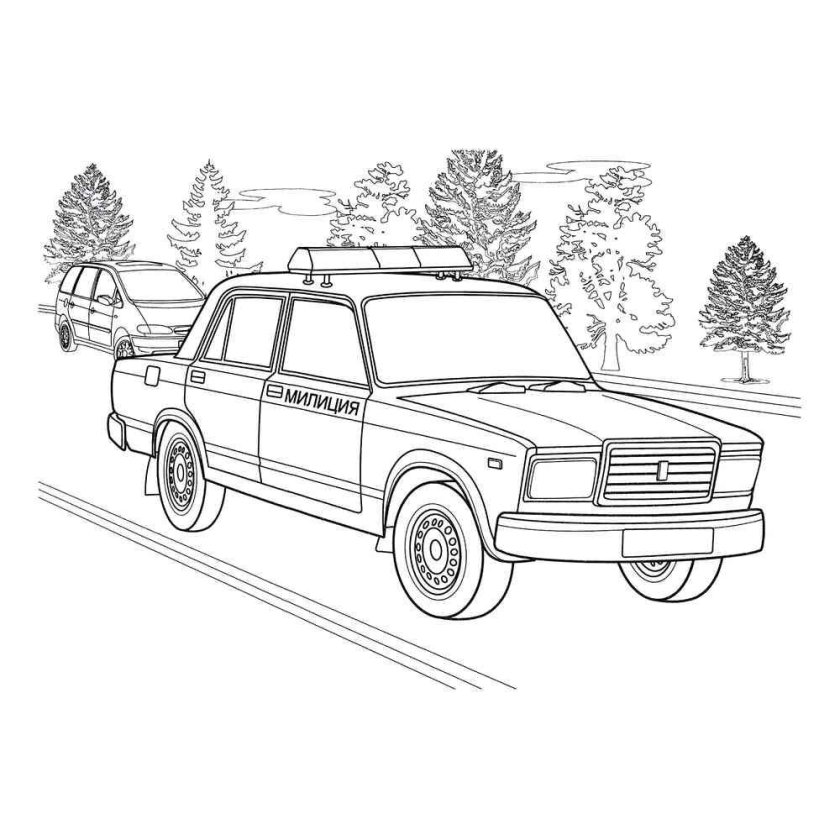 ГАЗ 3110 полиция раскраска