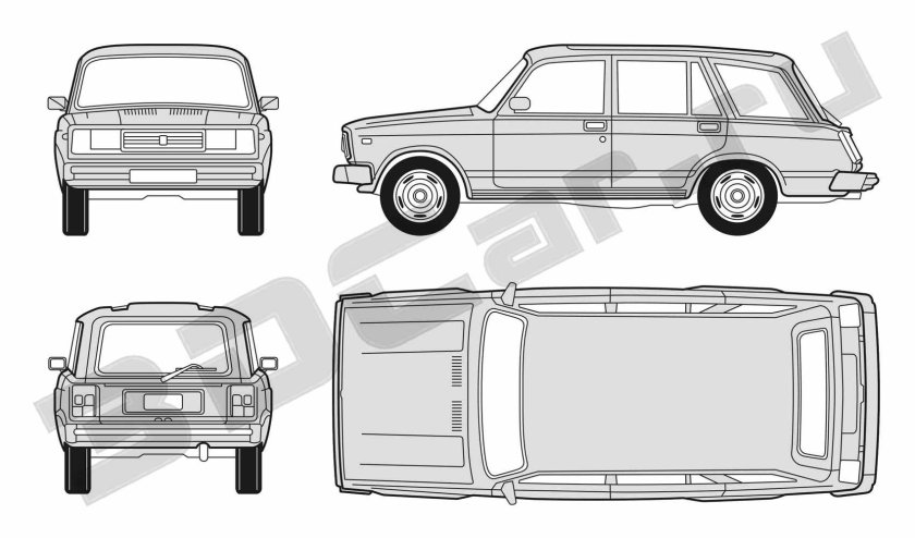 ВАЗ 2104 чертеж кузова
