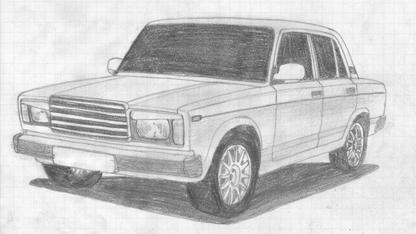 ВАЗ 2106 рисунок сбоку