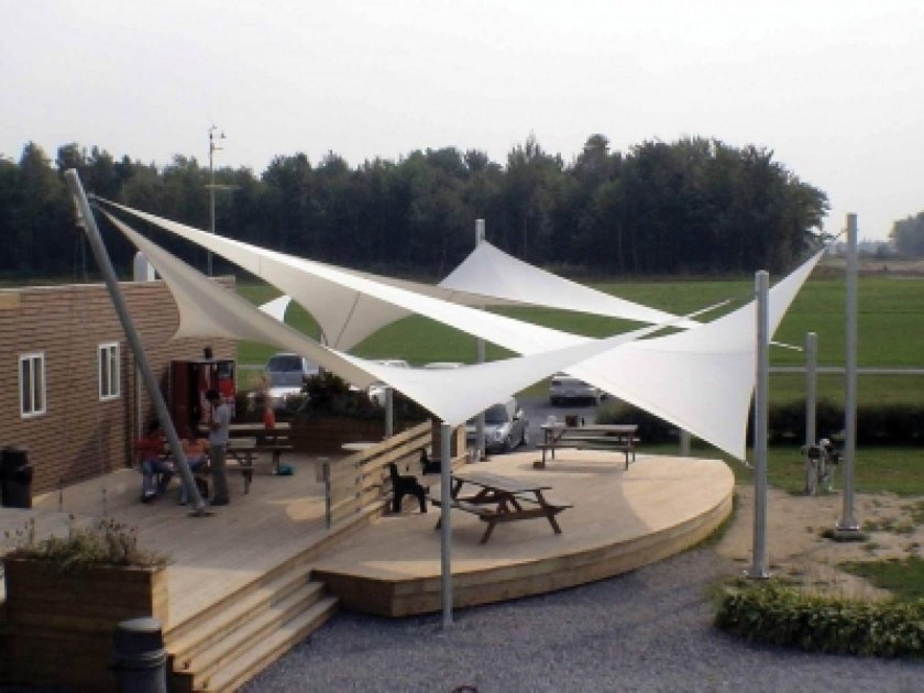 Тент Парус теневые навесы Парус