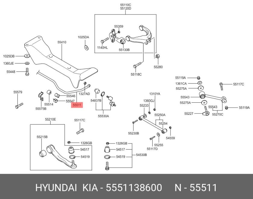Болт заднего верхнего рычага Соната ТАГАЗ