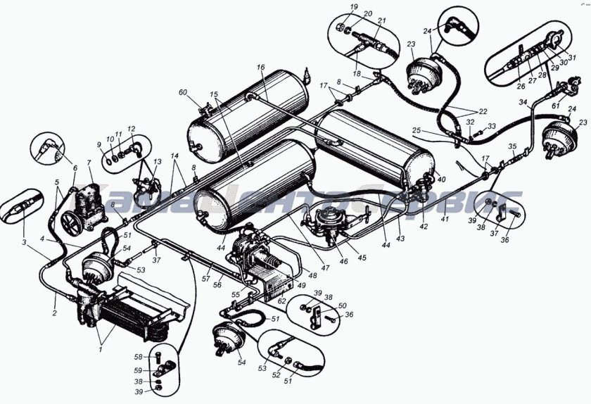 Воздушная система МАЗ 64229
