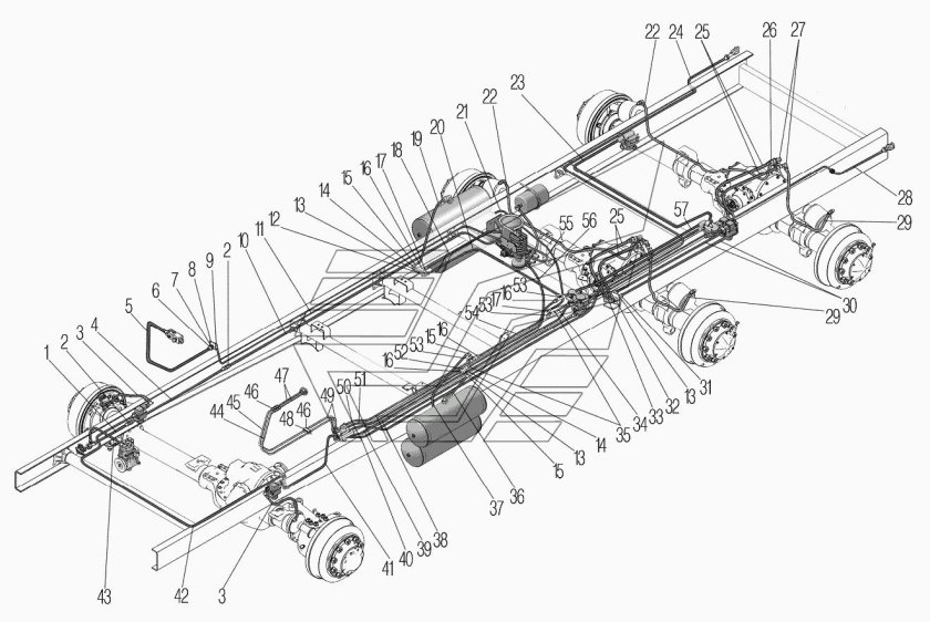 Воздушная тормозная система Урал 4320