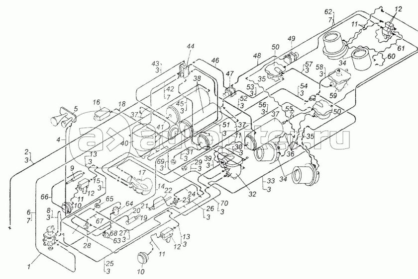 Воздушная система тормозов МАЗ 6430