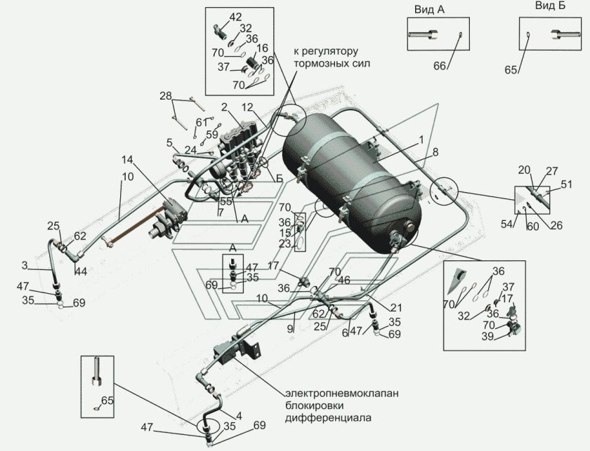Воздушная система МАЗ 5440