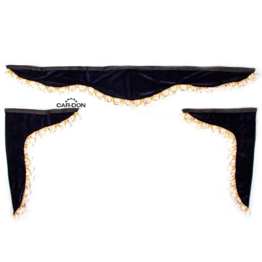 Ламбрекен лобового стекла со шторками