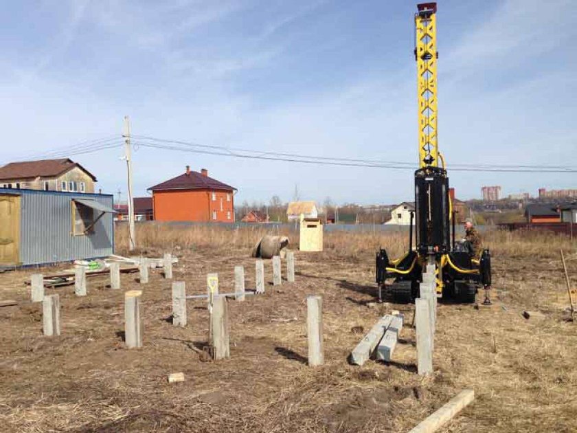 Забивка свай 150х150