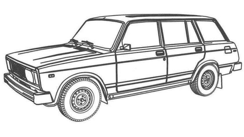 Раскраски машинки ВАЗ 2104
