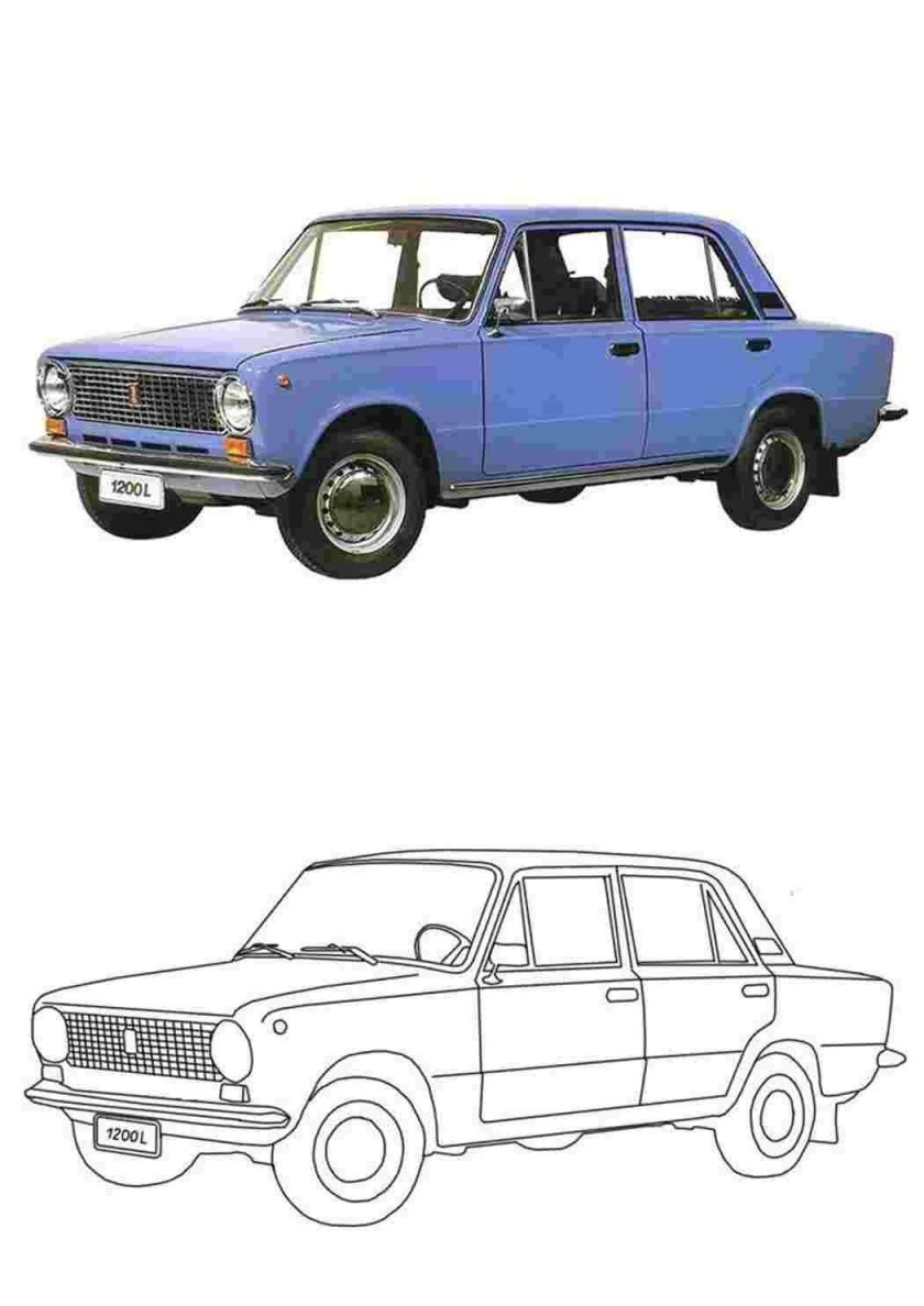 Лада ВАЗ 2104 раскраска