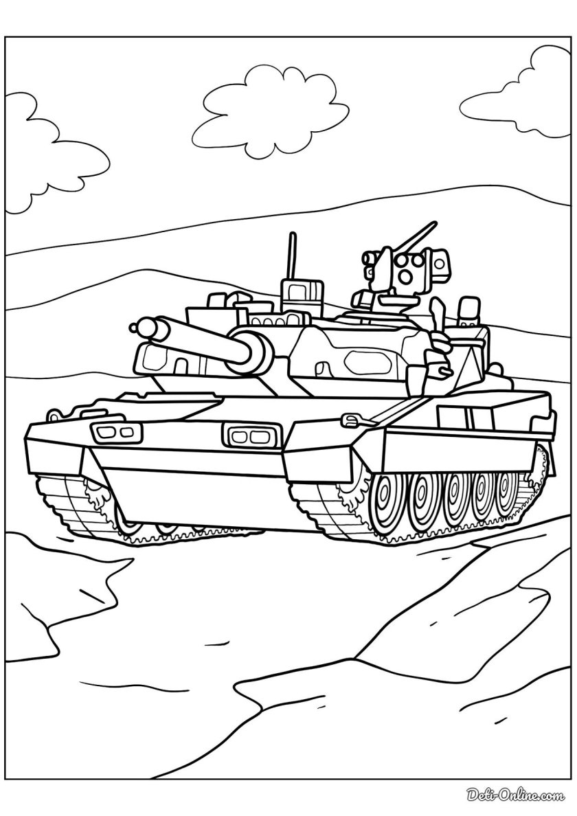 Multan kaput Tank colouring Page