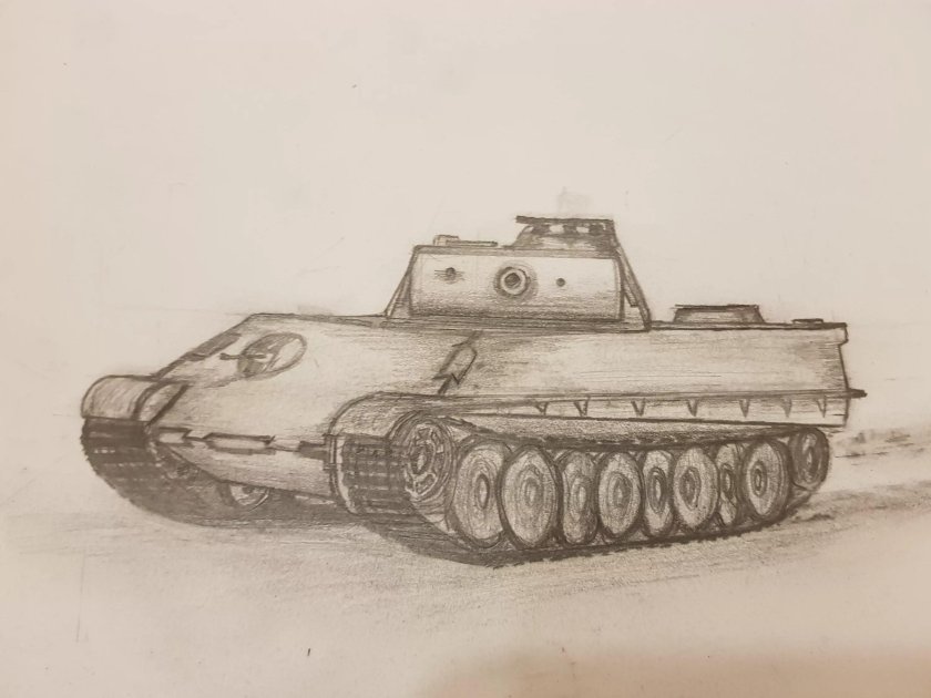 Как рисовать танк пантера