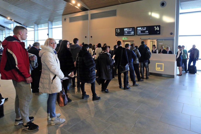 Очередь в аэропорту Домодедово