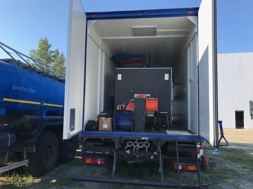 Передвижная водогрейная установка на базе КАМАЗ.